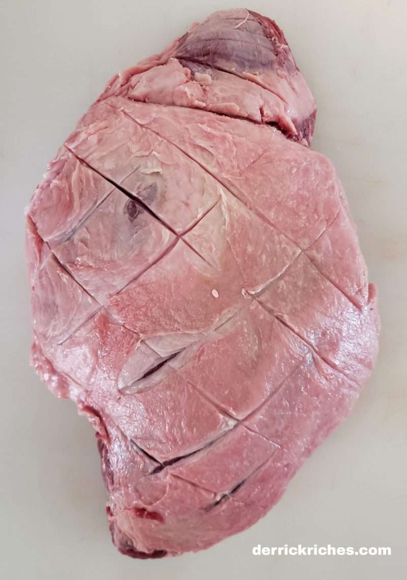 Diamond Scoring Lamb Leg