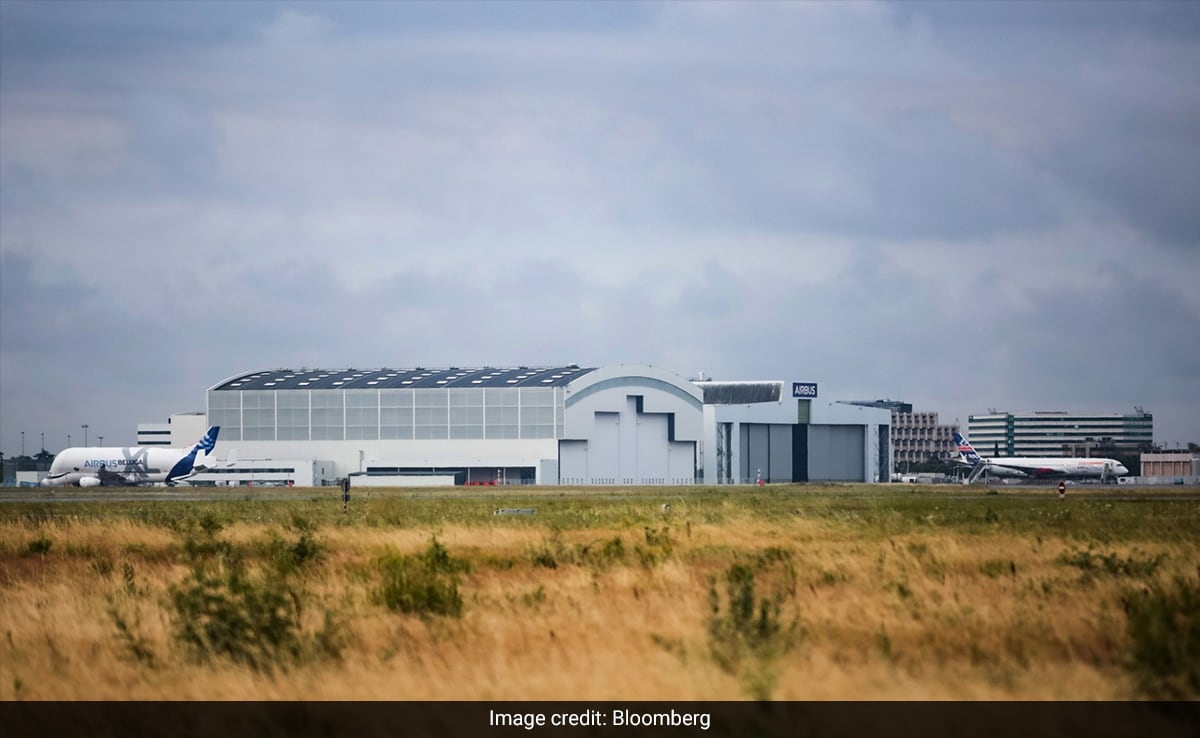 Airbus SE assembly hangars at its factory in Toulouse