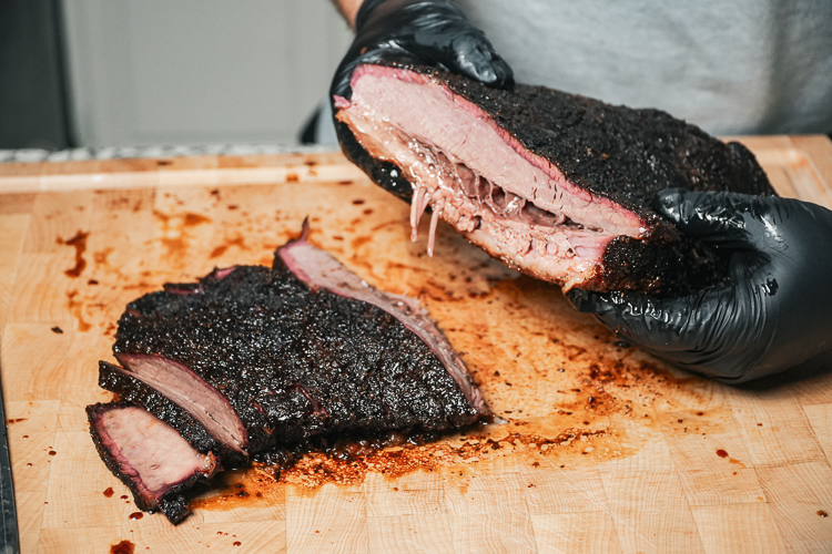 sliced costco brisket