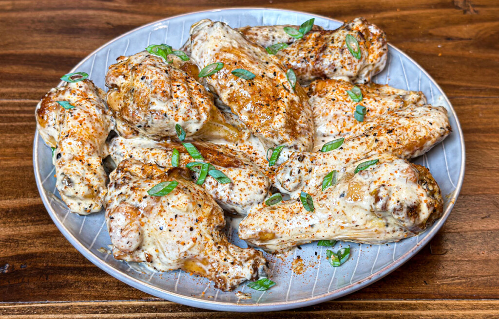 smoked wings with alabama sauce