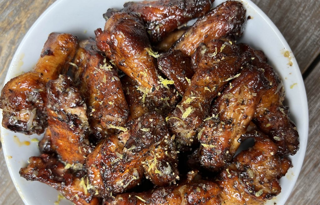 Smoked lemon pepper wings