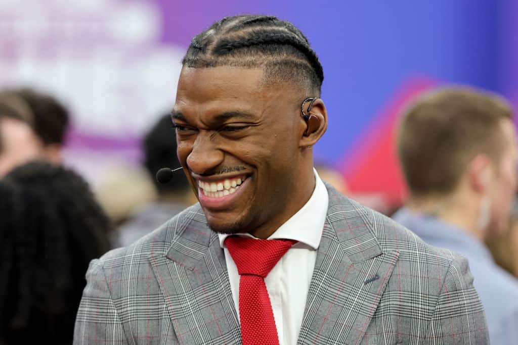 Robert Griffin III looks on during the 2023 NFL Pro Bowl Games at Allegiant Stadium on February 05, 2023 in Las Vegas, Nevada.