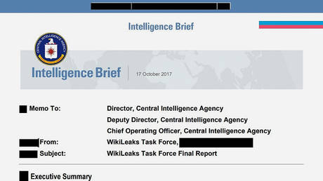 Screenshot of the first page of the CIA WikiLeaks Task Force's final report