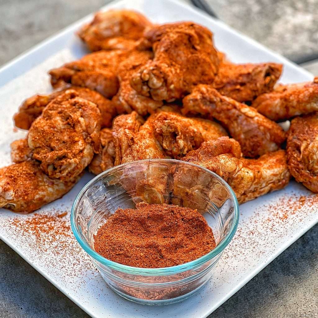 Dry Rubbed Wings and Honey Sriracha Sauce