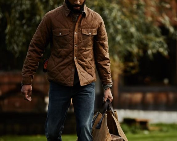 Flint and Tinder Quilted Waxed Shirt Jacket