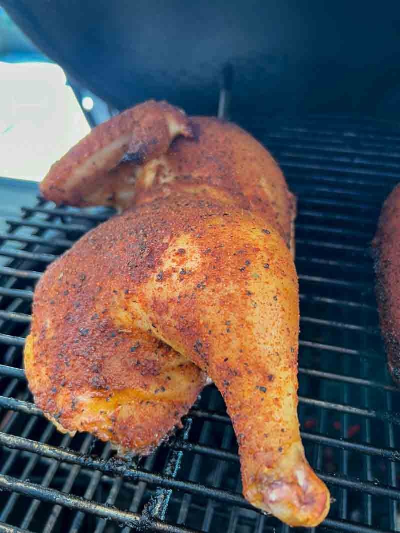 Big Green Egg Smoked Chicken with White Sauce