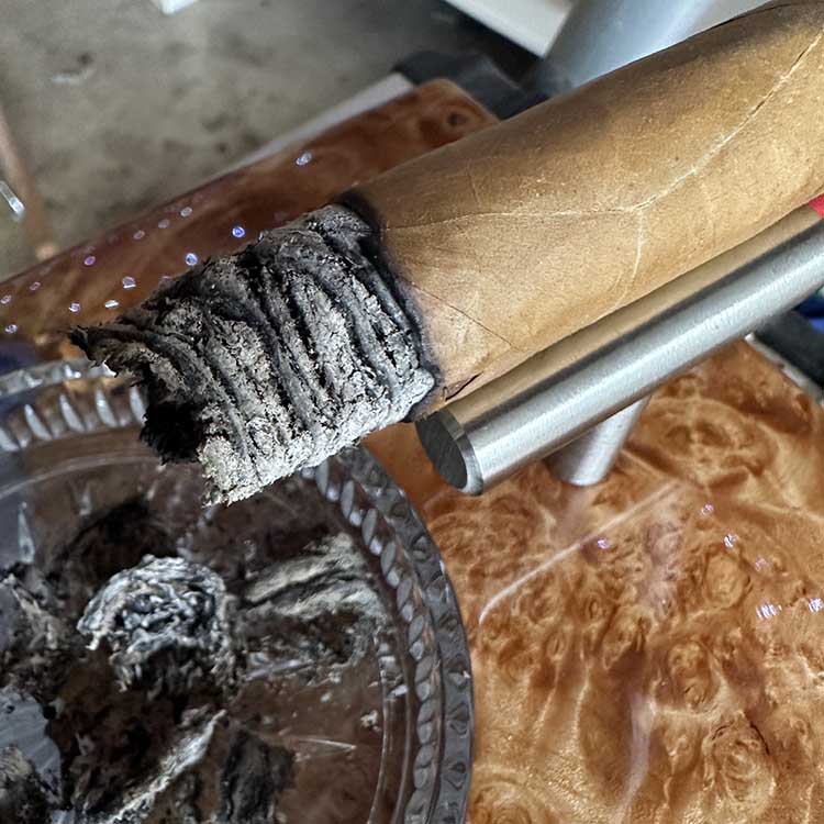 Burn Ash Of 30th Anniversary Connecticut Cigar