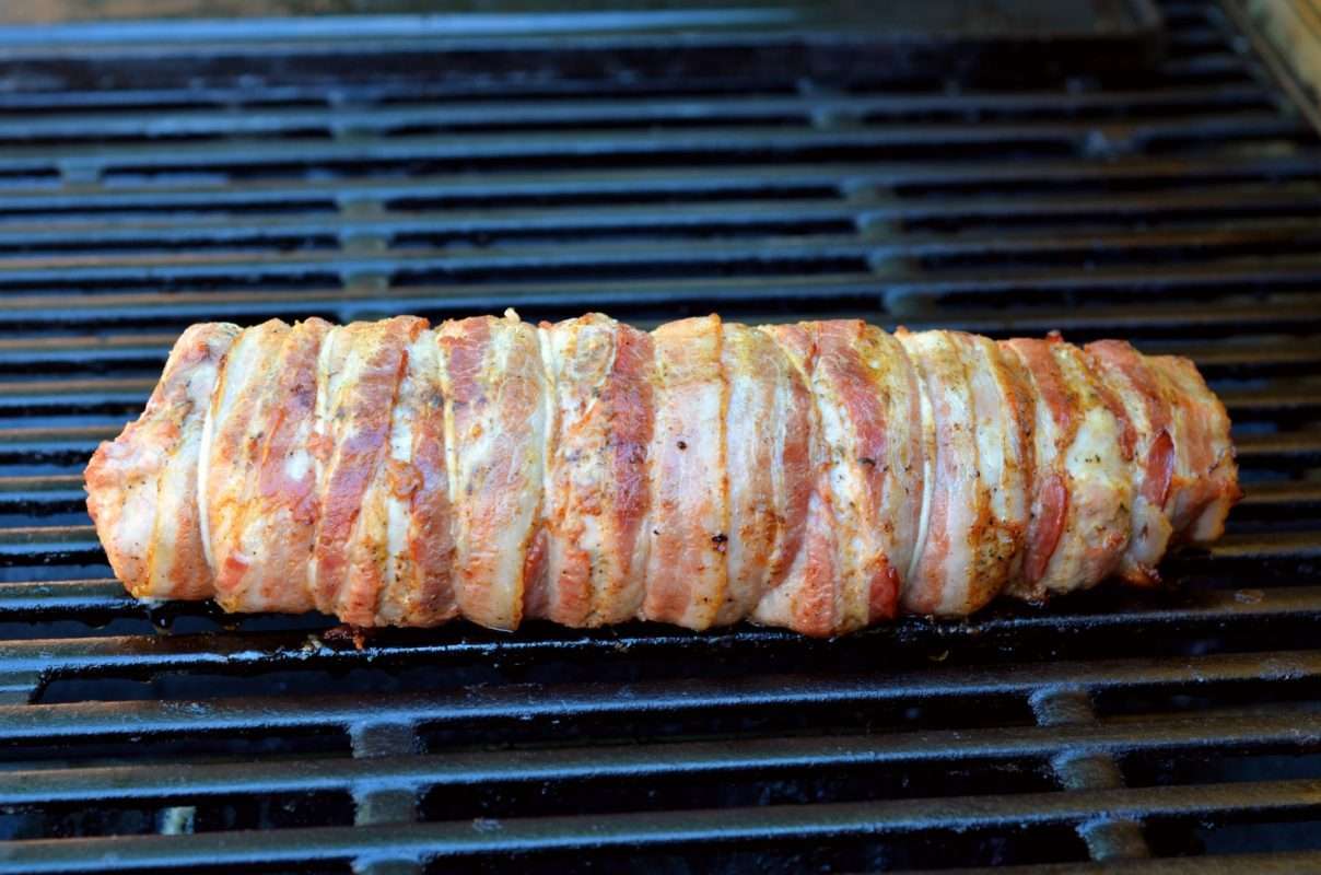 Grilled Bacon Wrapped Pork Tenderloin