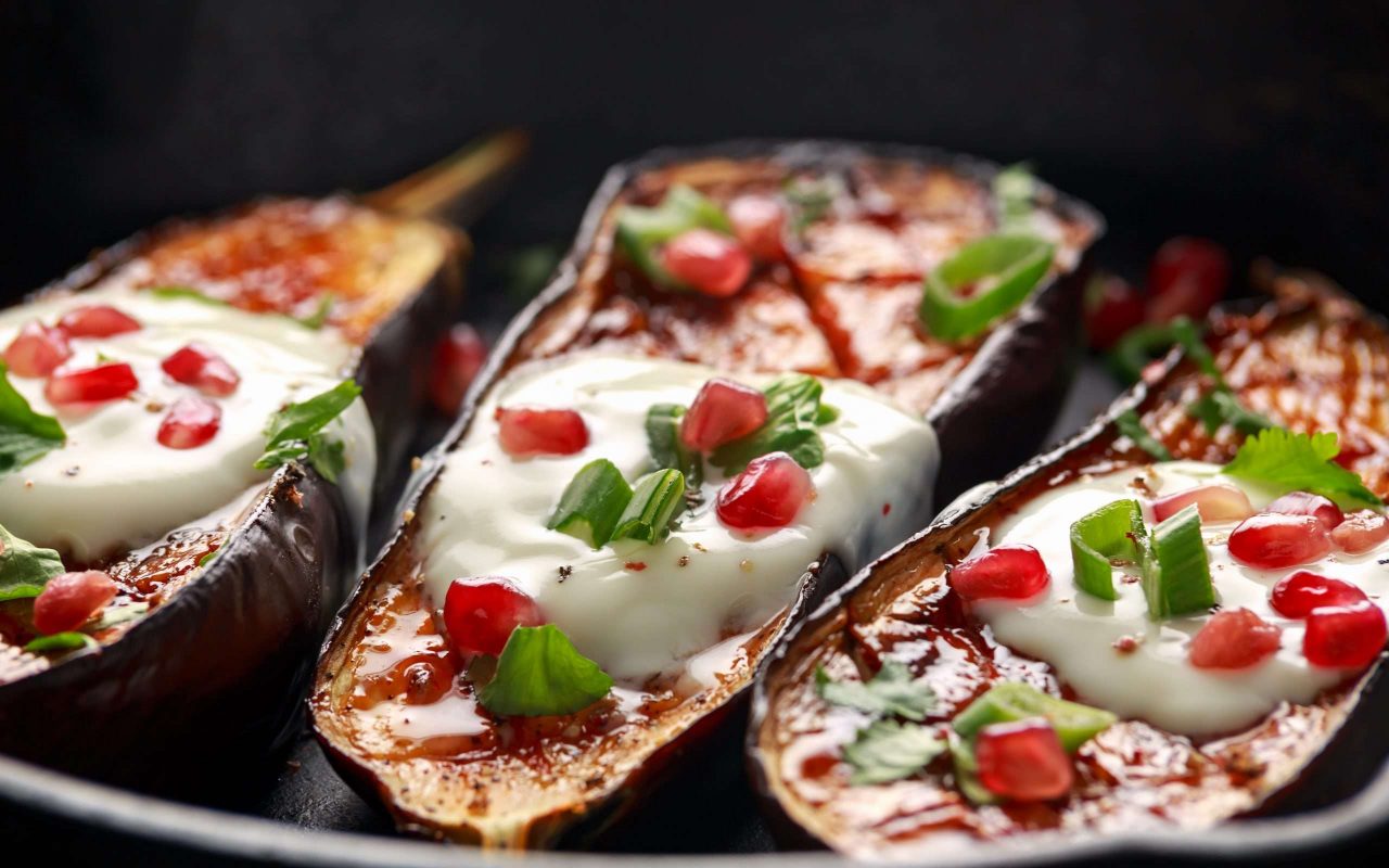 Middle Eastern Grilled Eggplant