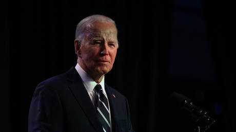 US President Joe Biden speaks during the National Association of Counties Legislative Conference at the Washington Hilton, in Washington, DC, on February 12, 2024