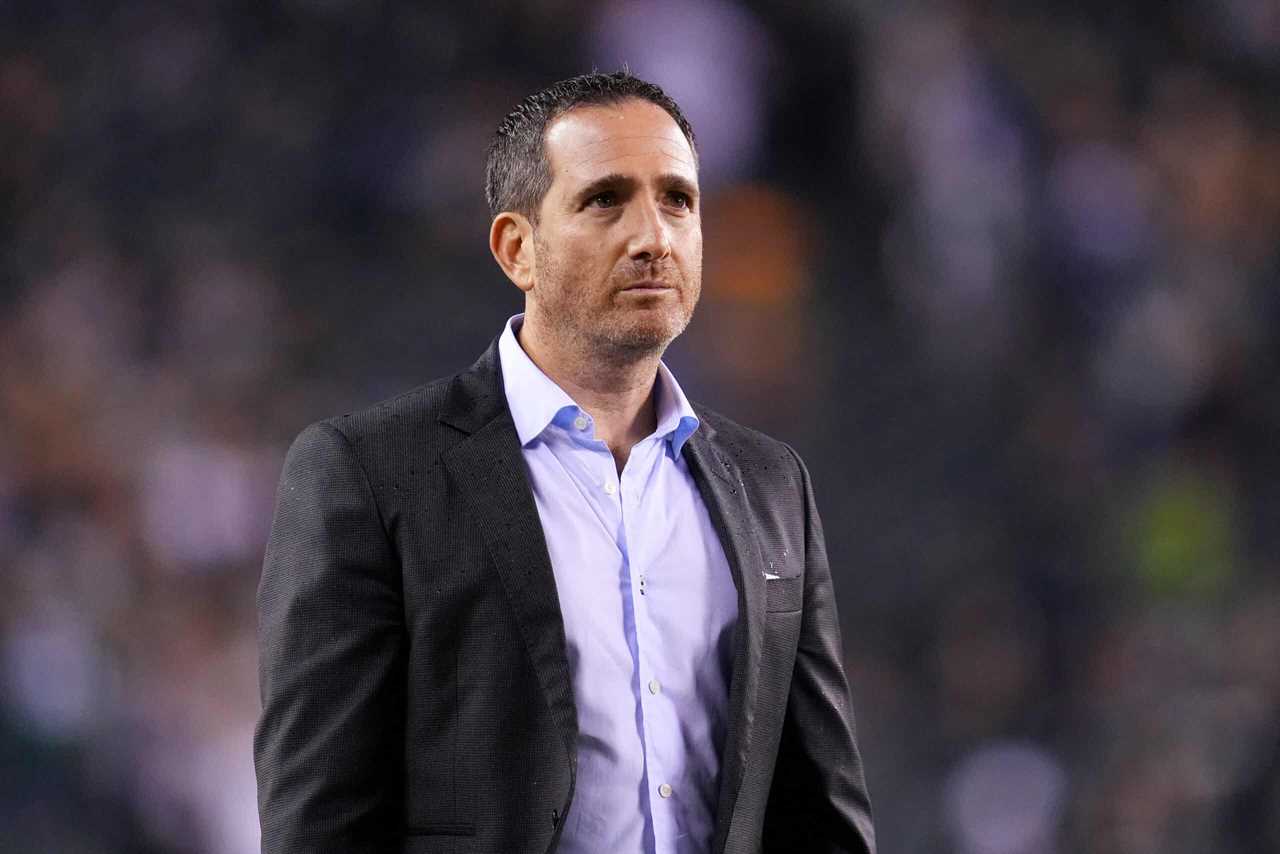 General manager Howie Roseman of the Philadelphia Eagles looks on before the game against the Green Bay Packers at Lincoln Financial Field on November 27, 2022 in Philadelphia, Pennsylvania.