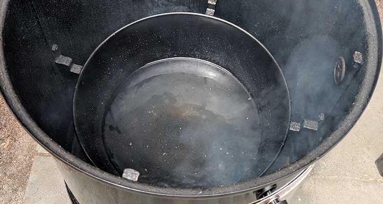 Dirty water pan weber smokey mountain