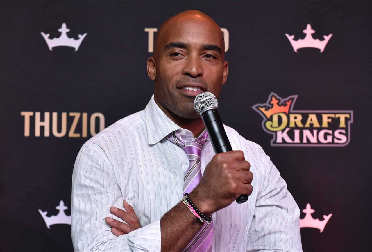 Football running back Tiki Barber attends DraftKings Kickoff Bash 2018 at Pilsener Haus & Biergarten on September 9, 2018 in Hoboken City.