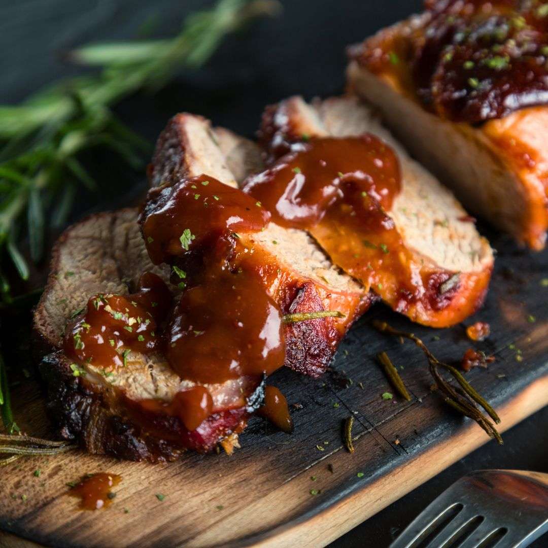 pork-roast-with-BBQ-sauce-on-top