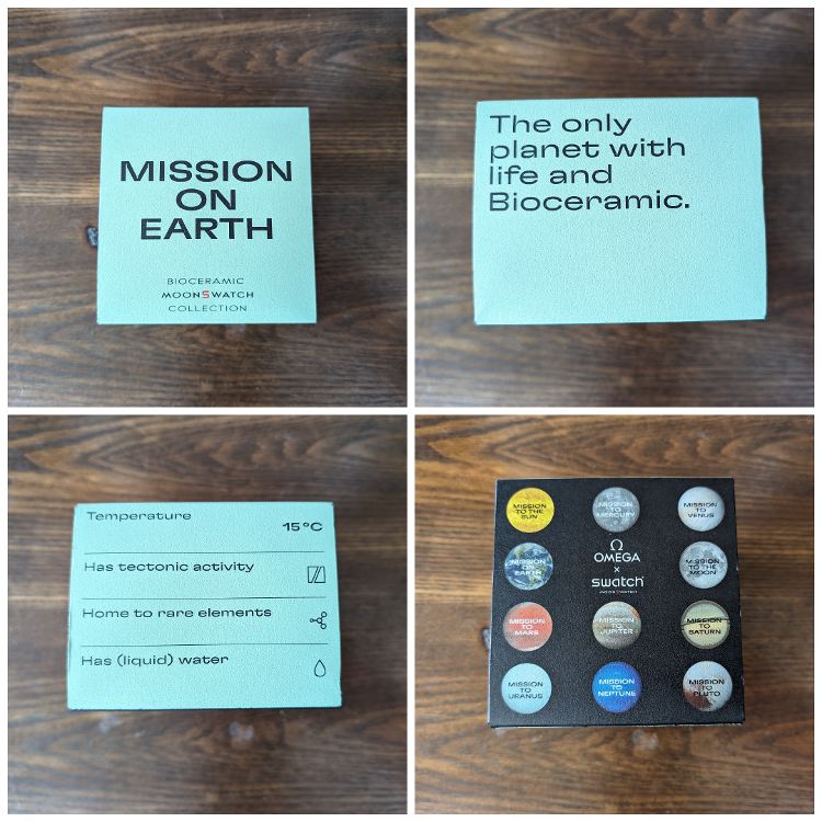 Omega Swatch MoonSwatch Mission Earth Box Sides