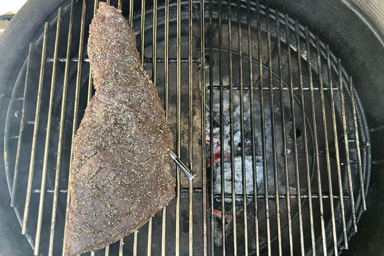 tritip on the smoker