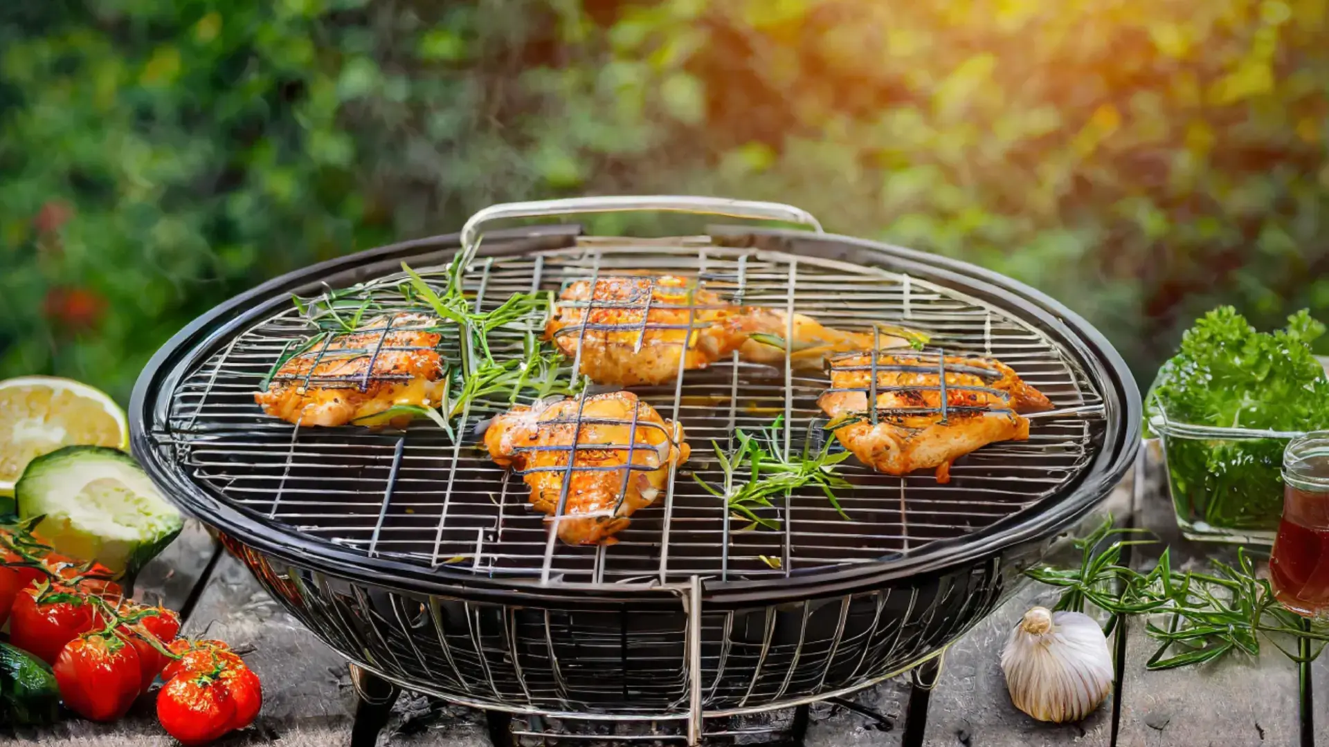 Grill Mat or Grill Basket for BBQ Chicken Grilling 