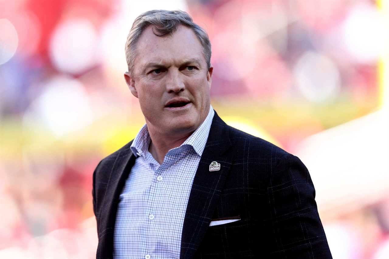 General Manager John Lynch of the San Francisco 49ers looks on prior to a game against the Dallas Cowboys in the NFC Divisional Playoff game at Levi's Stadium on January 22, 2023 in Santa Clara, California.