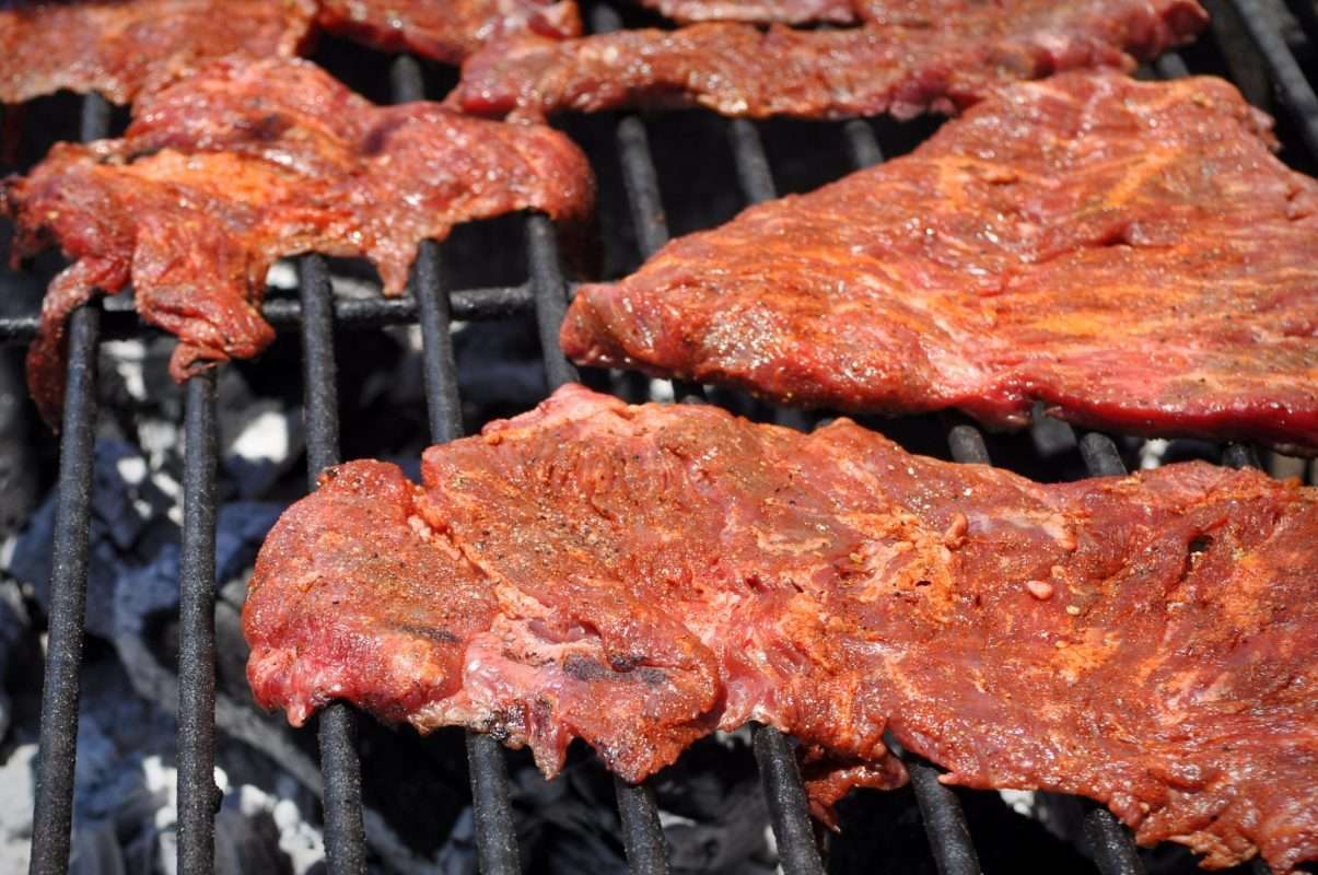 Carne Asada on Grill