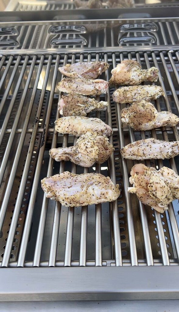 Grilled chicken wings on Grilla Grills Primate