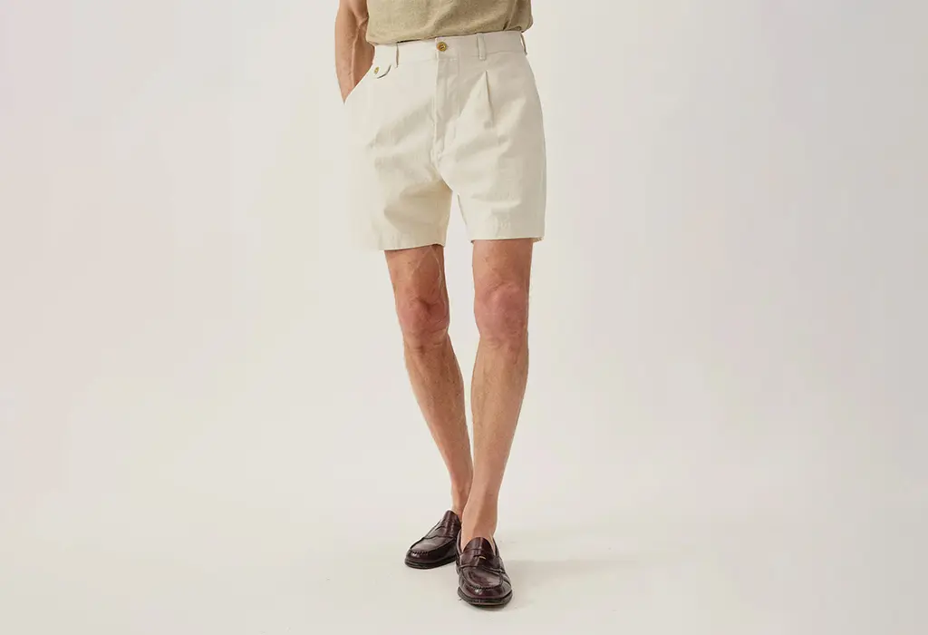 Herringbone Twill Larsen Short by Buck Mason