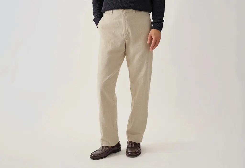 Linen Hopsack Carry-On Pant by Buck Mason
