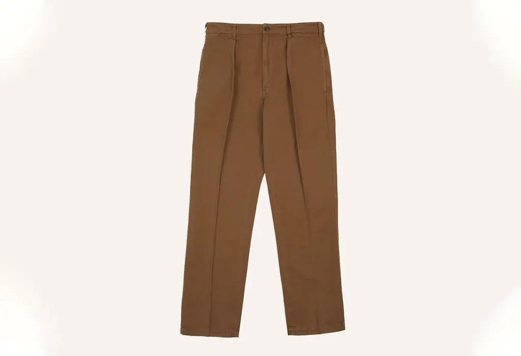 Tobacco Cotton Linen Games Trousers by Drake’s