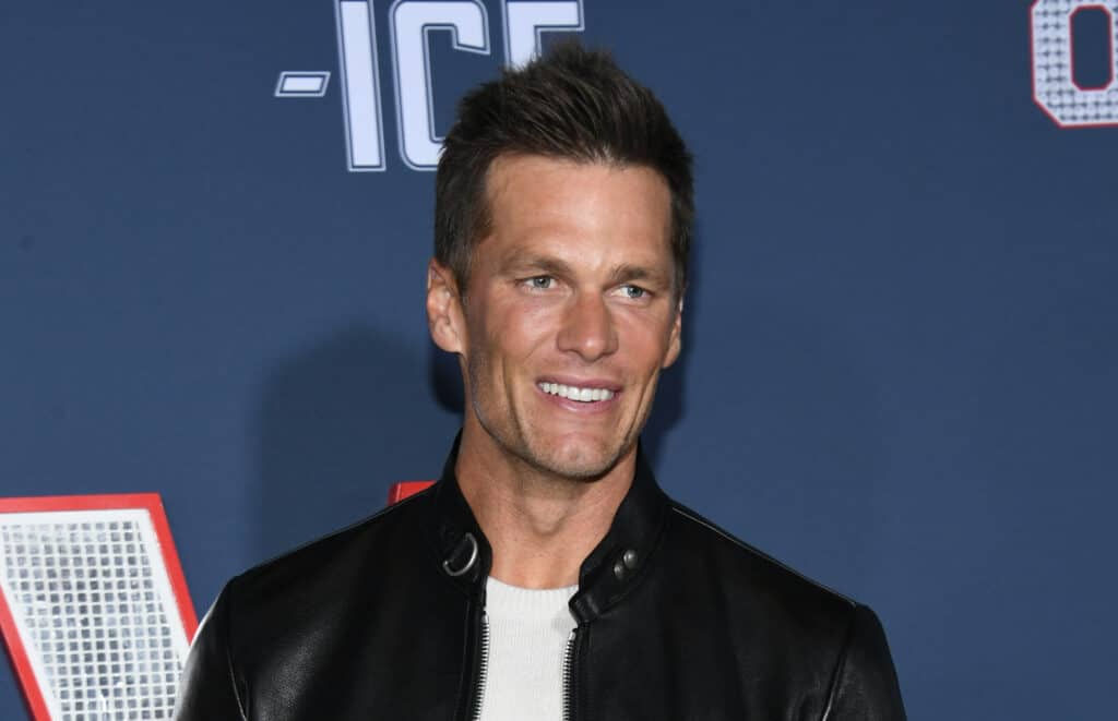 Tom Brady attends Los Angeles Premiere Screening Of Paramount Pictures' "80 For Brady" at Regency Village Theatre on January 31, 2023 in Los Angeles, California.