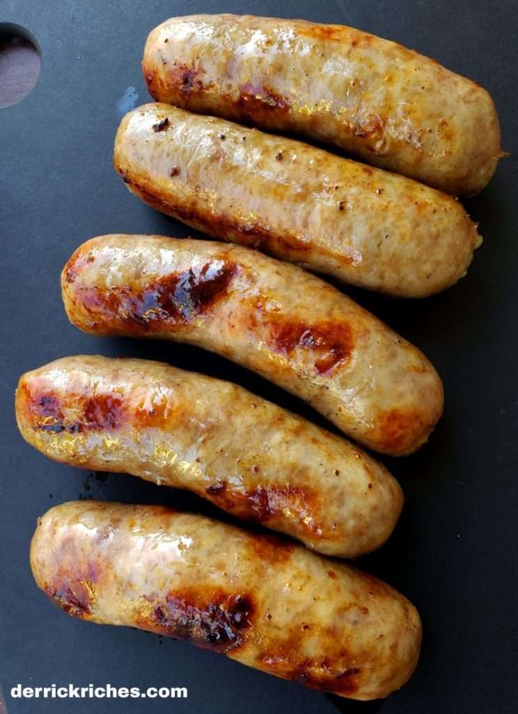 Bourbon Bathed Bratwursts