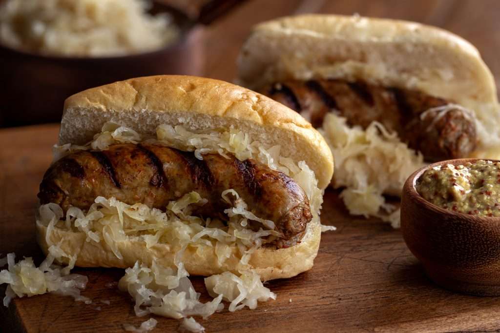 Grilled Bratwurst on a Bun