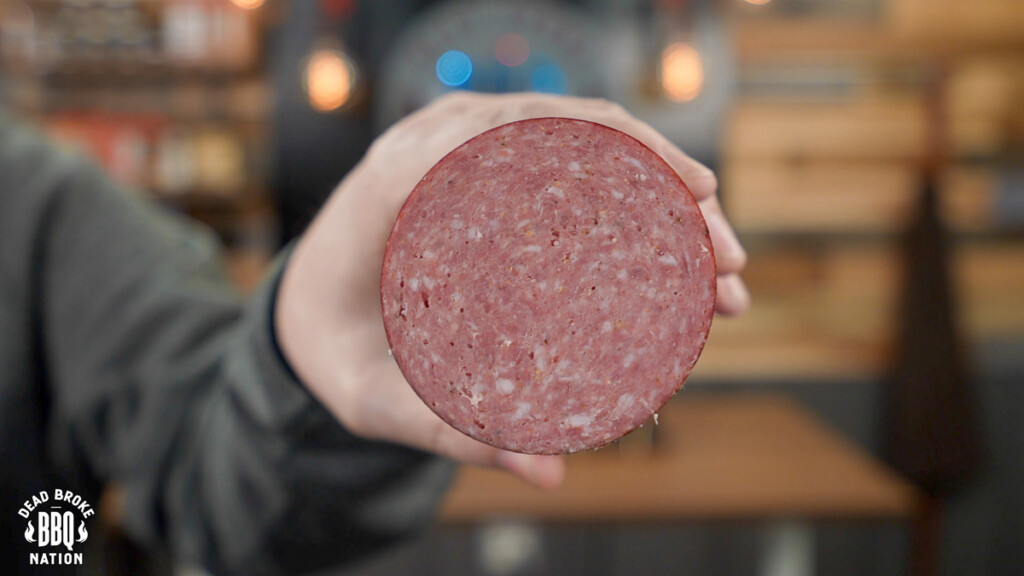 cross section of a summer sausage