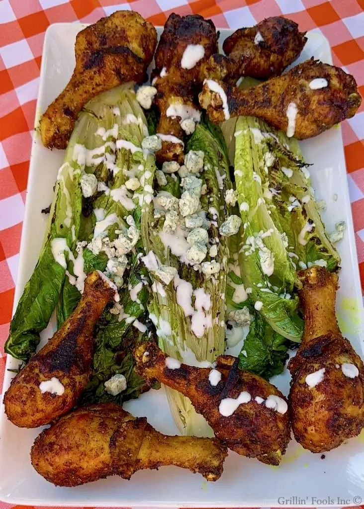 Grilled Romaine Salad with Blue Cheese