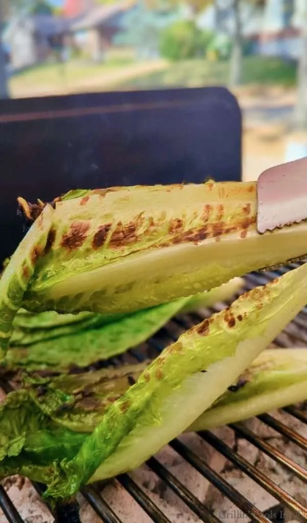 Grilled Romaine Salad with Blue Cheese