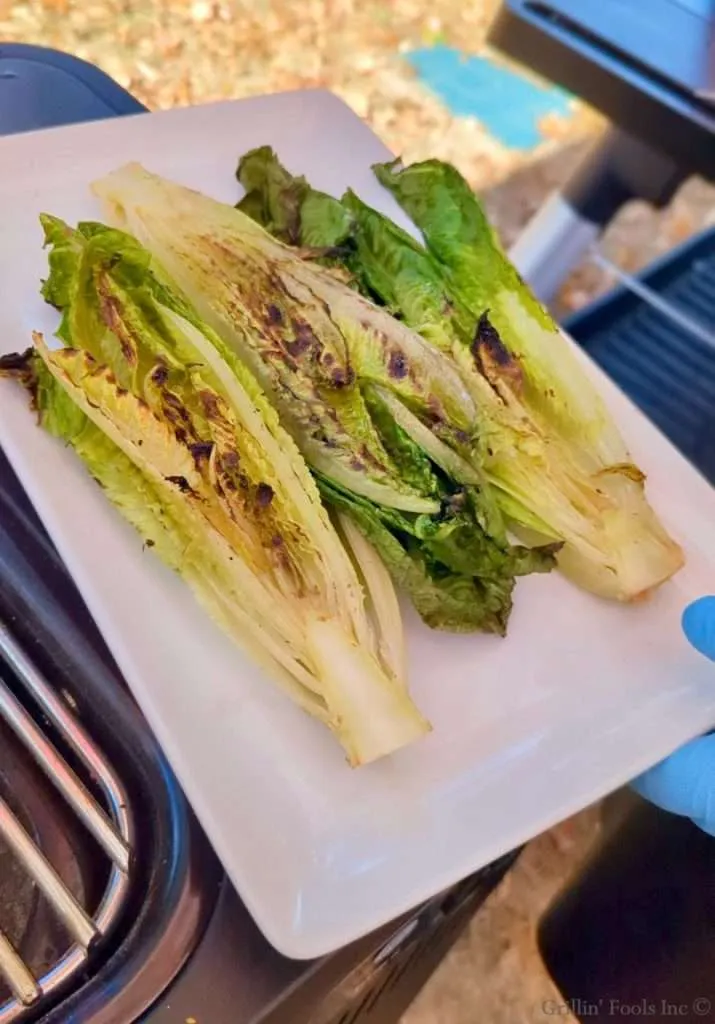 Grilled Romaine Salad with Blue Cheese