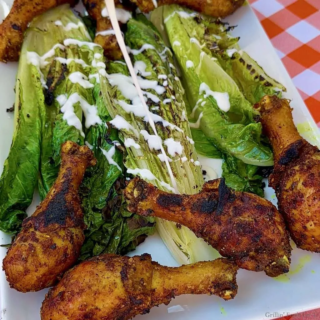 Grilled Romaine Salad with Blue Cheese