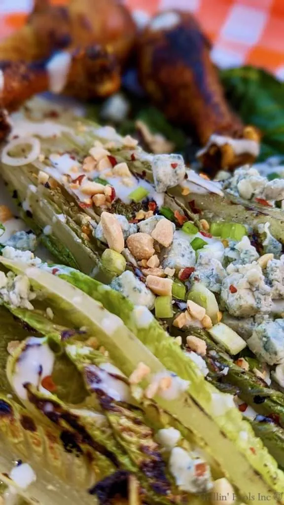 Grilled Romaine Salad with Blue Cheese