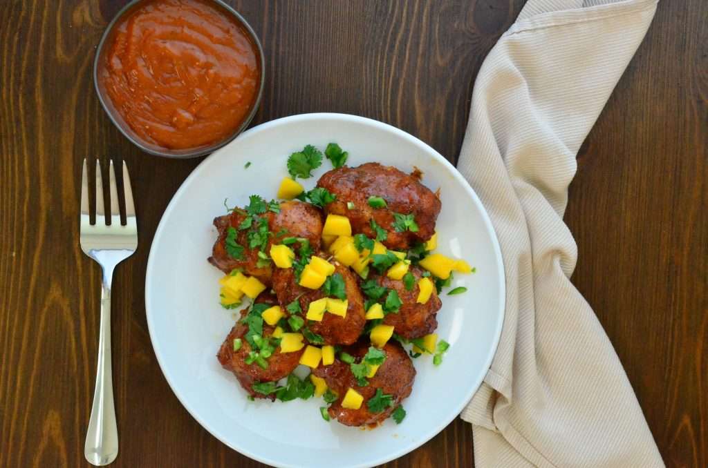 Mango-Jalapeno boneless chicken thighs