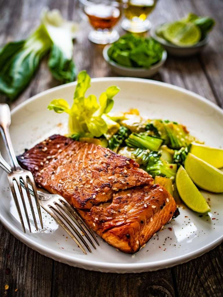 Orange-teriyaki salmon