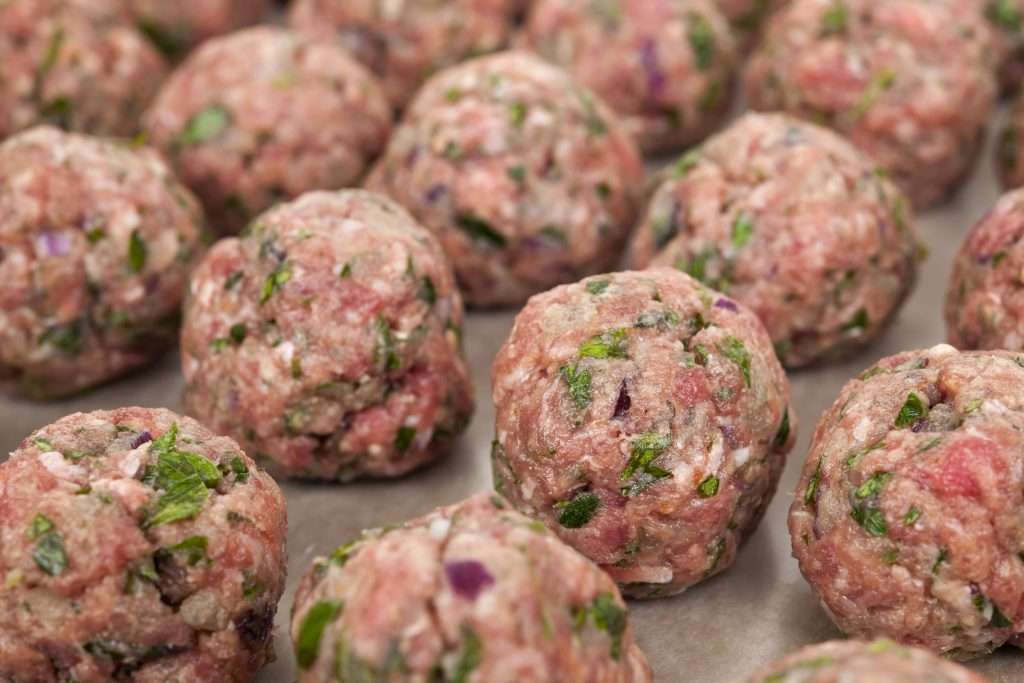 Raw meatballs