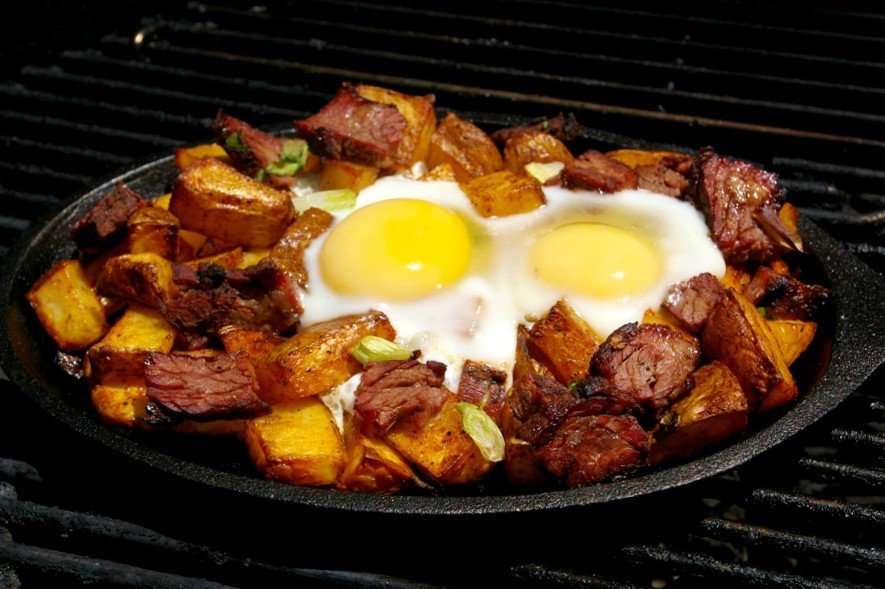 Breakfast Brisket Hash and Eggs