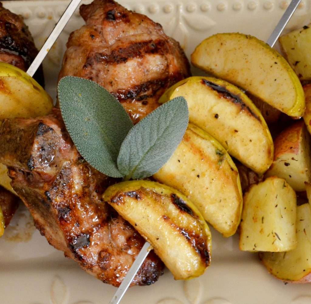 Apple Butter-bourbon pork chops