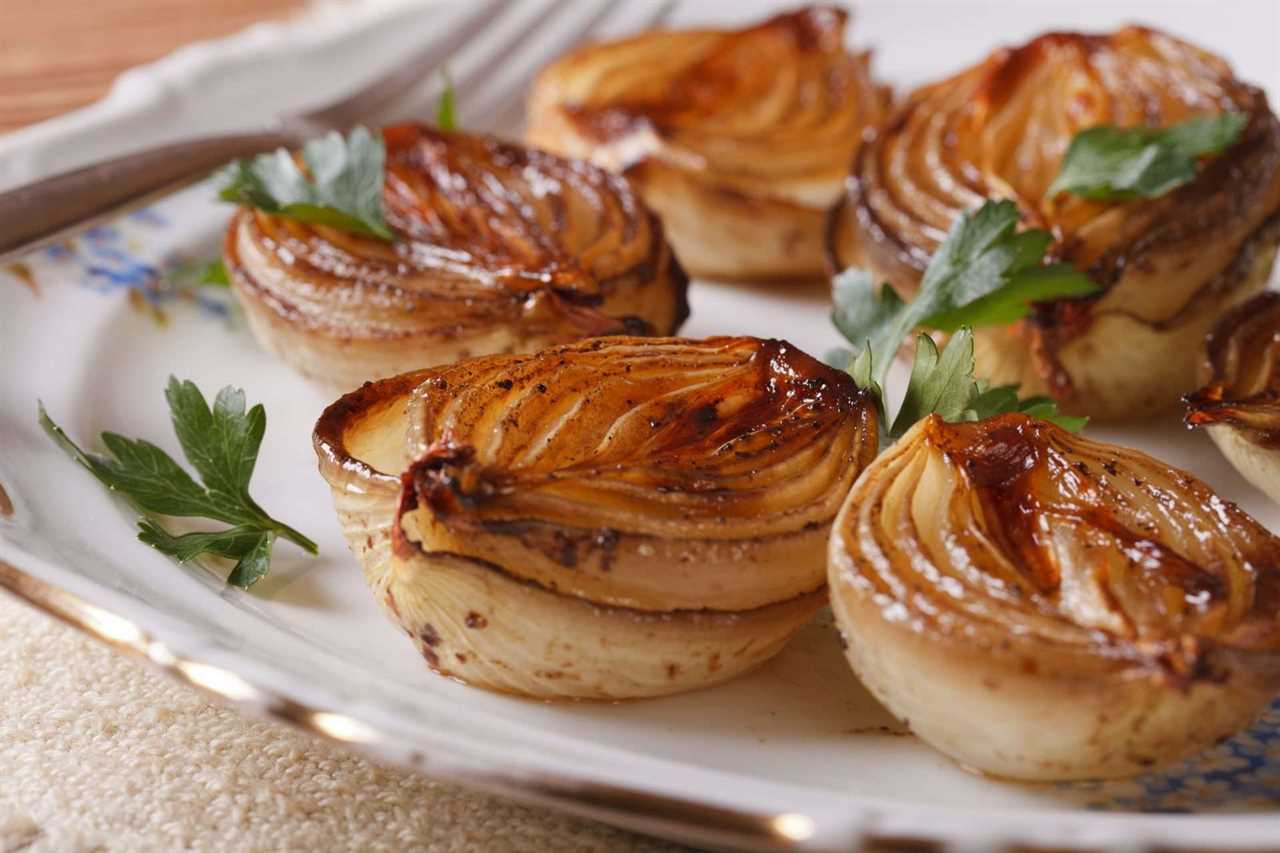 Smoked Onions on a plate