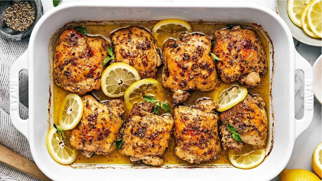 Greek-Style Lemon Garlic Chicken Recipe