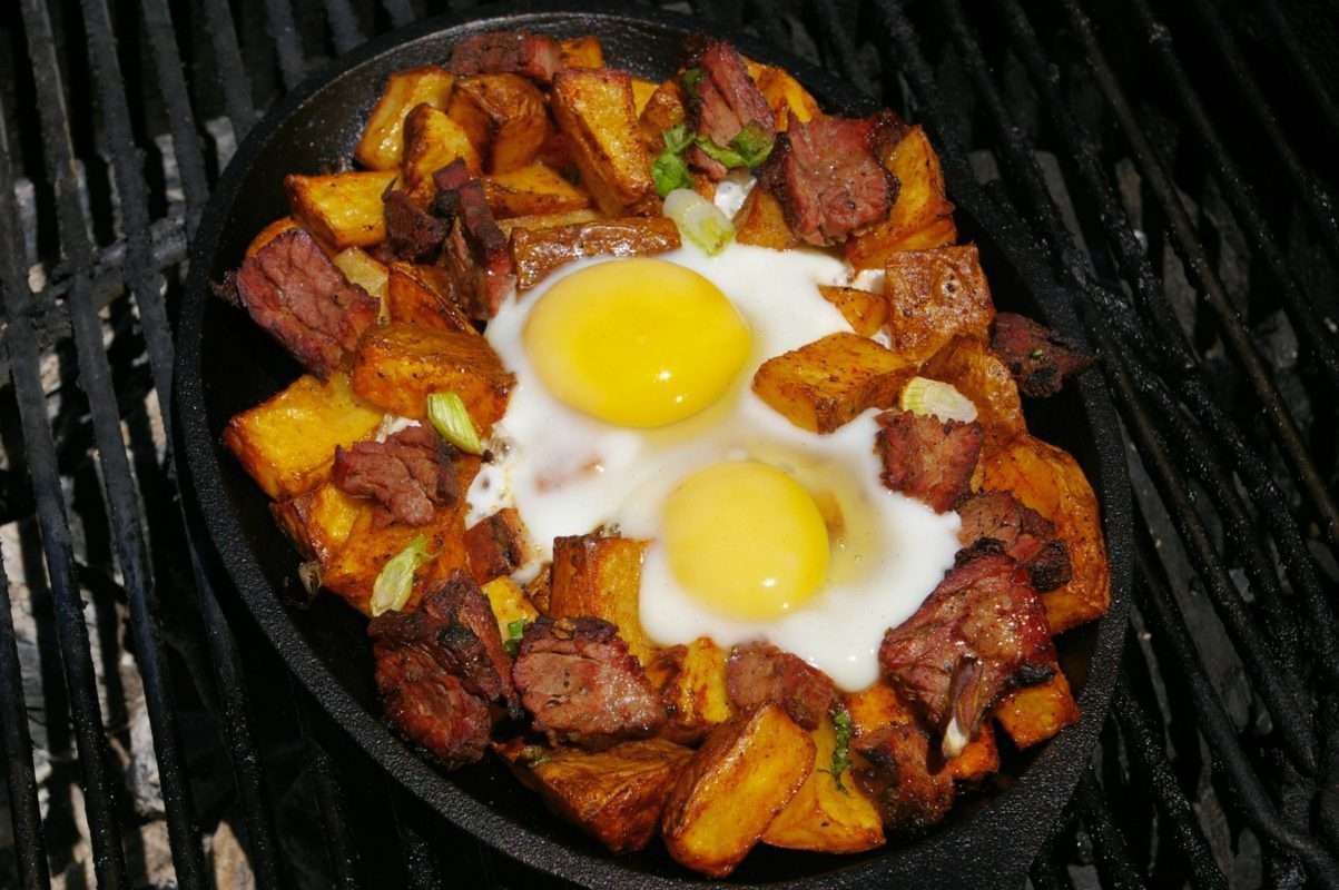 Breakfast Brisket Hash and Eggs