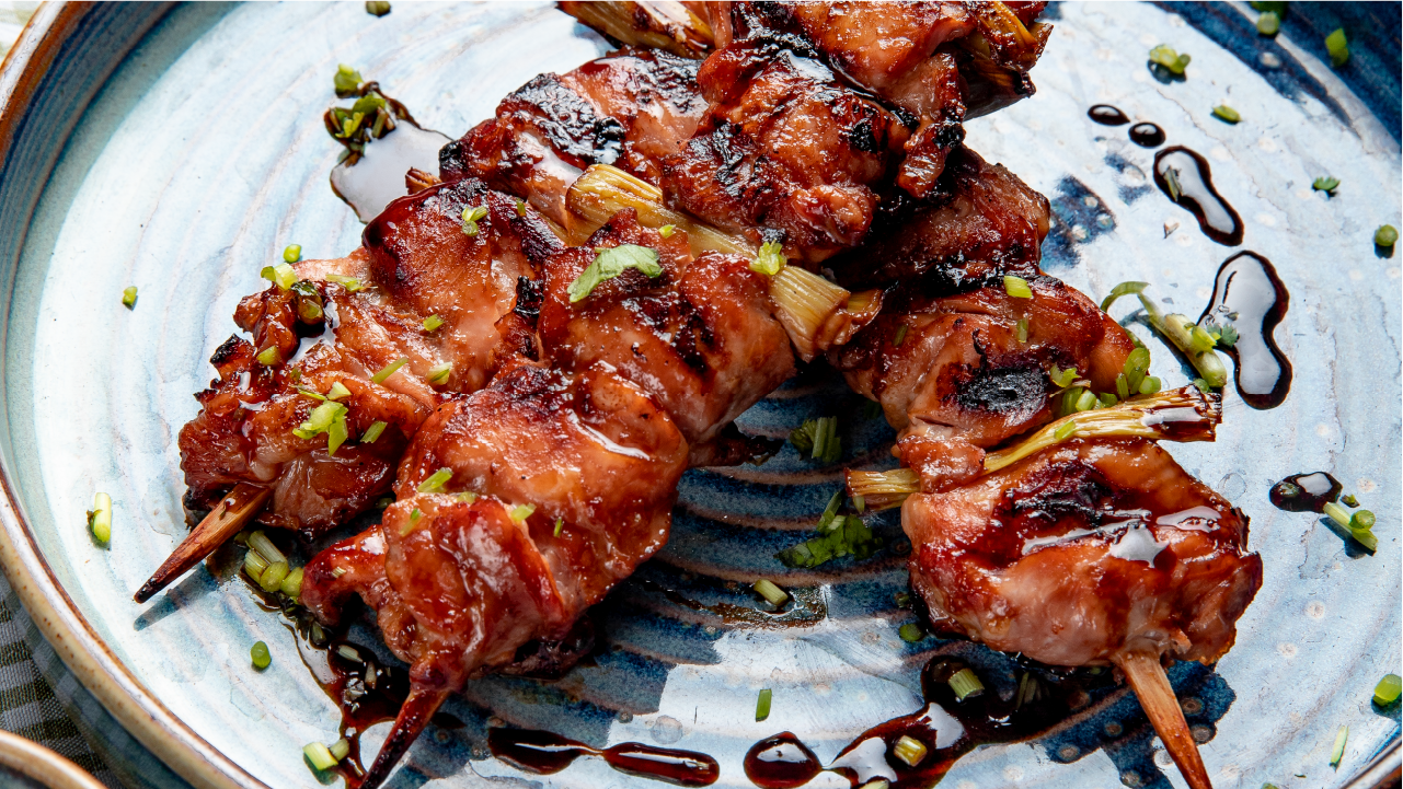 BBQ Chicken Skewers with Sweet BBQ Sauce