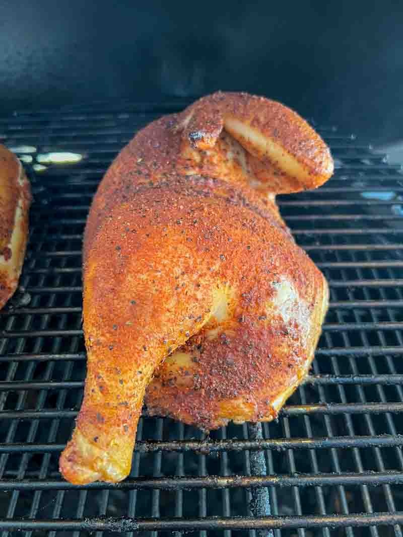 Big Green Egg Smoked Chicken with White Sauce