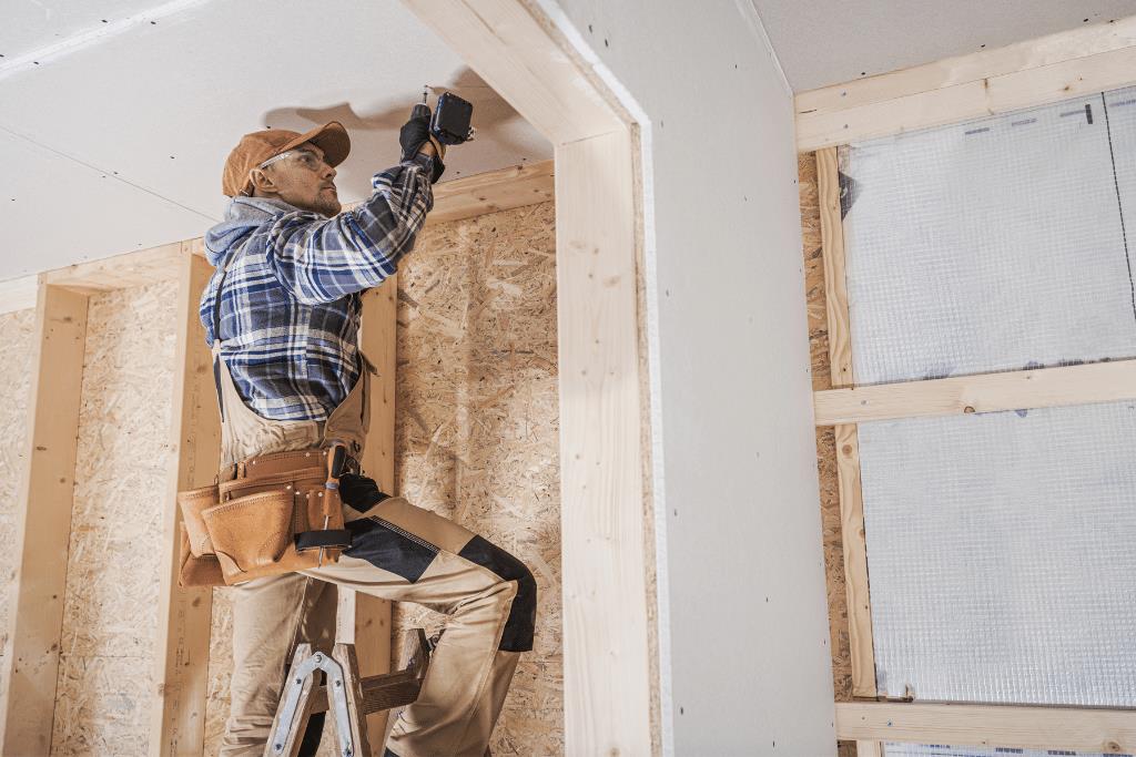 Guy doing basement renovations