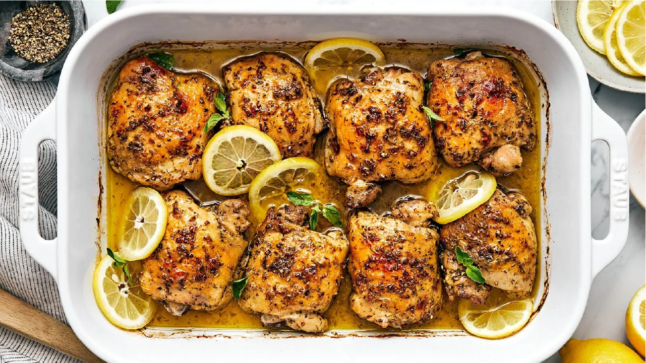 Authentic Greek-Style Lemon Garlic Chicken Recipe