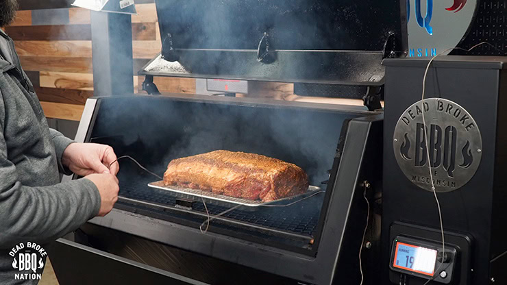 smoking prime rib on the Lone Star Grillz pellet smoker