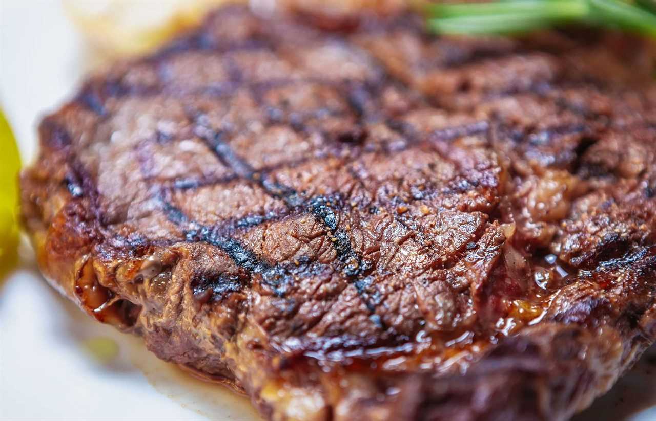 plated grilled steak